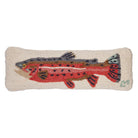 Chandler Four Corners Bright Trout Hand Hooked Throw Pillow on a white background