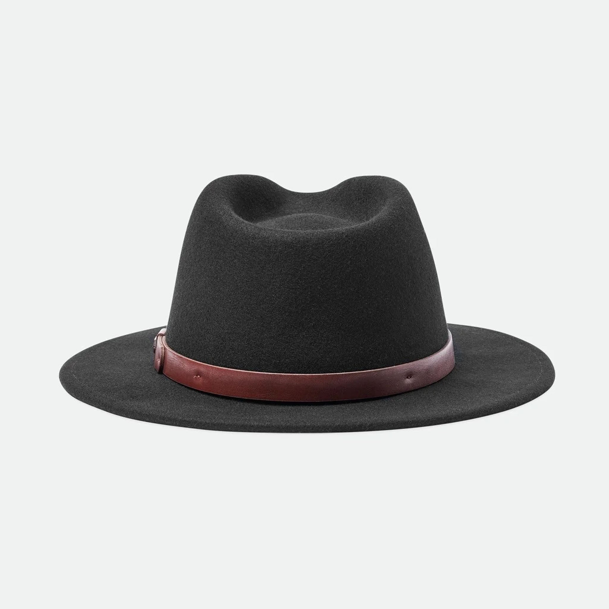 Brixton Messer Fedora in Black + Brown - Addison West 