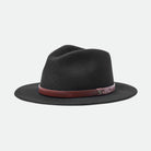 Brixton Messer Fedora in Black + Brown - Addison West 