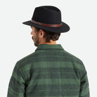 Brixton Messer Fedora in Black + Brown - Addison West 