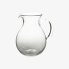 Clear Bubble Glass Pitcher on a white background