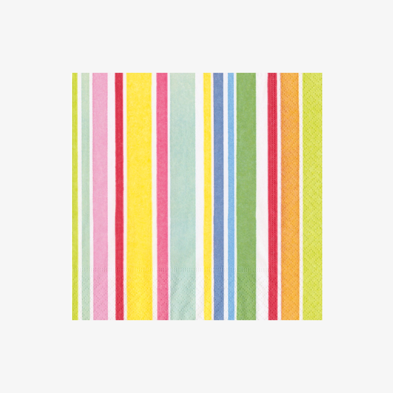 Caspari Cabana Stripe Cocktail Napkins on a white background