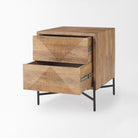 Cairo Wood 2 Drawer Accent table on a white background