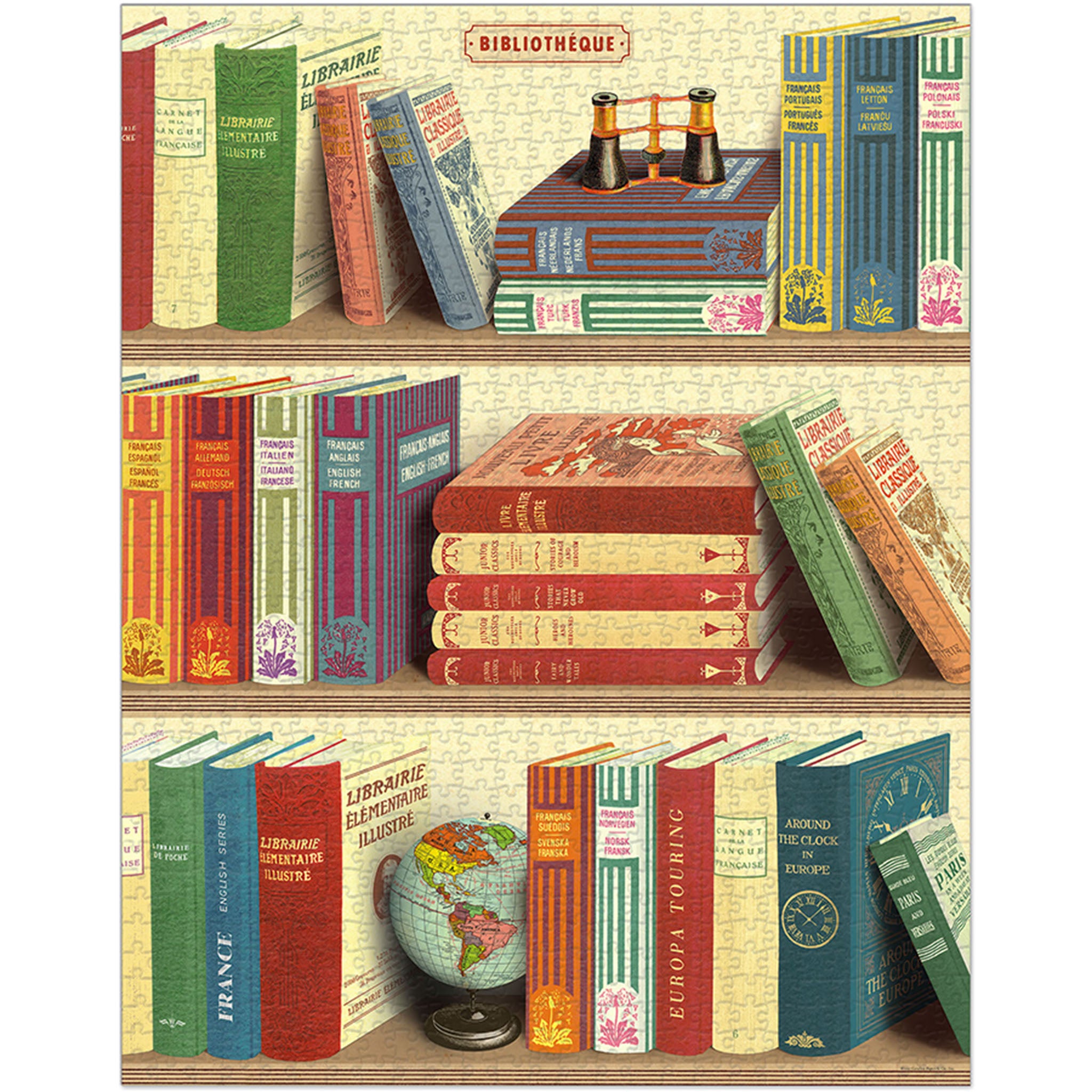 Cavallini Paper Library Books Puzzle - Addison West 