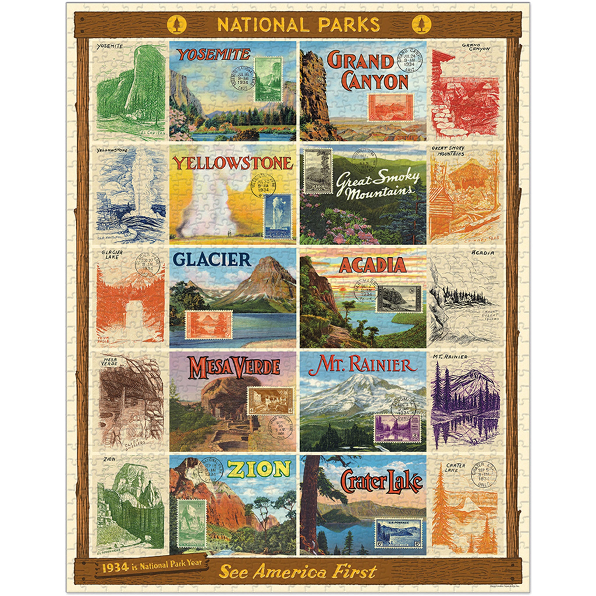 Cavallini Paper National Parks II Puzzle - Addison West 