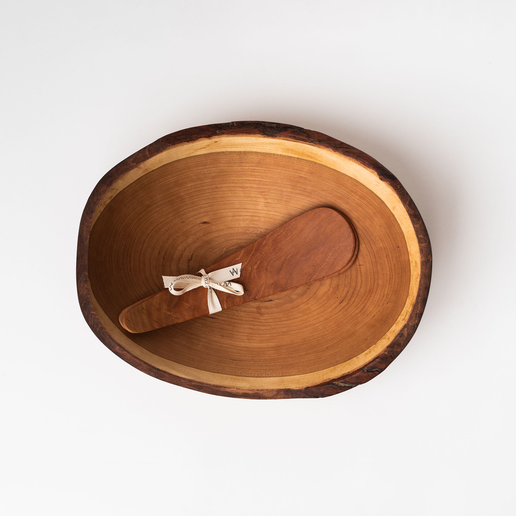 Live Edge Cherry Bowl on a white background