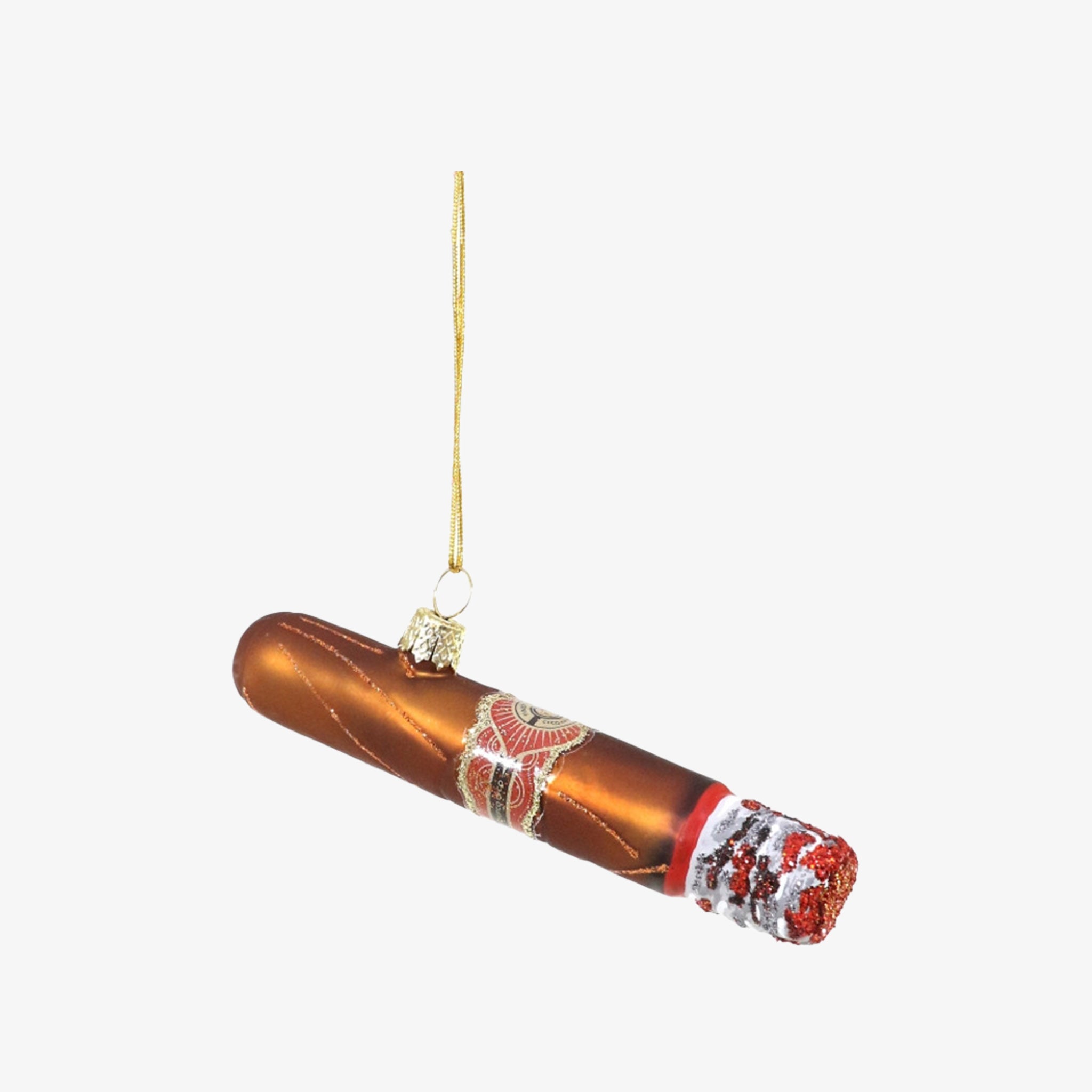 Cigar Christmas ornament by Cody Foster on a white background