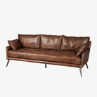 Colter 82 Inch Brown Leather Sofa - Addison West 