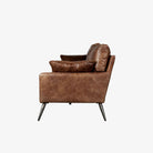 Colter 82 Inch Brown Leather Sofa - Addison West 