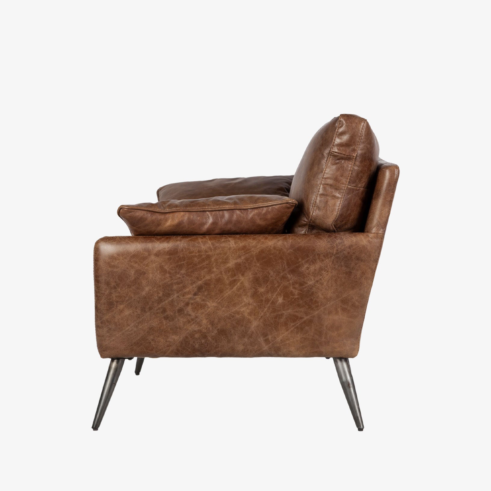 Colter Armchair in Brown Leather - Addison West 