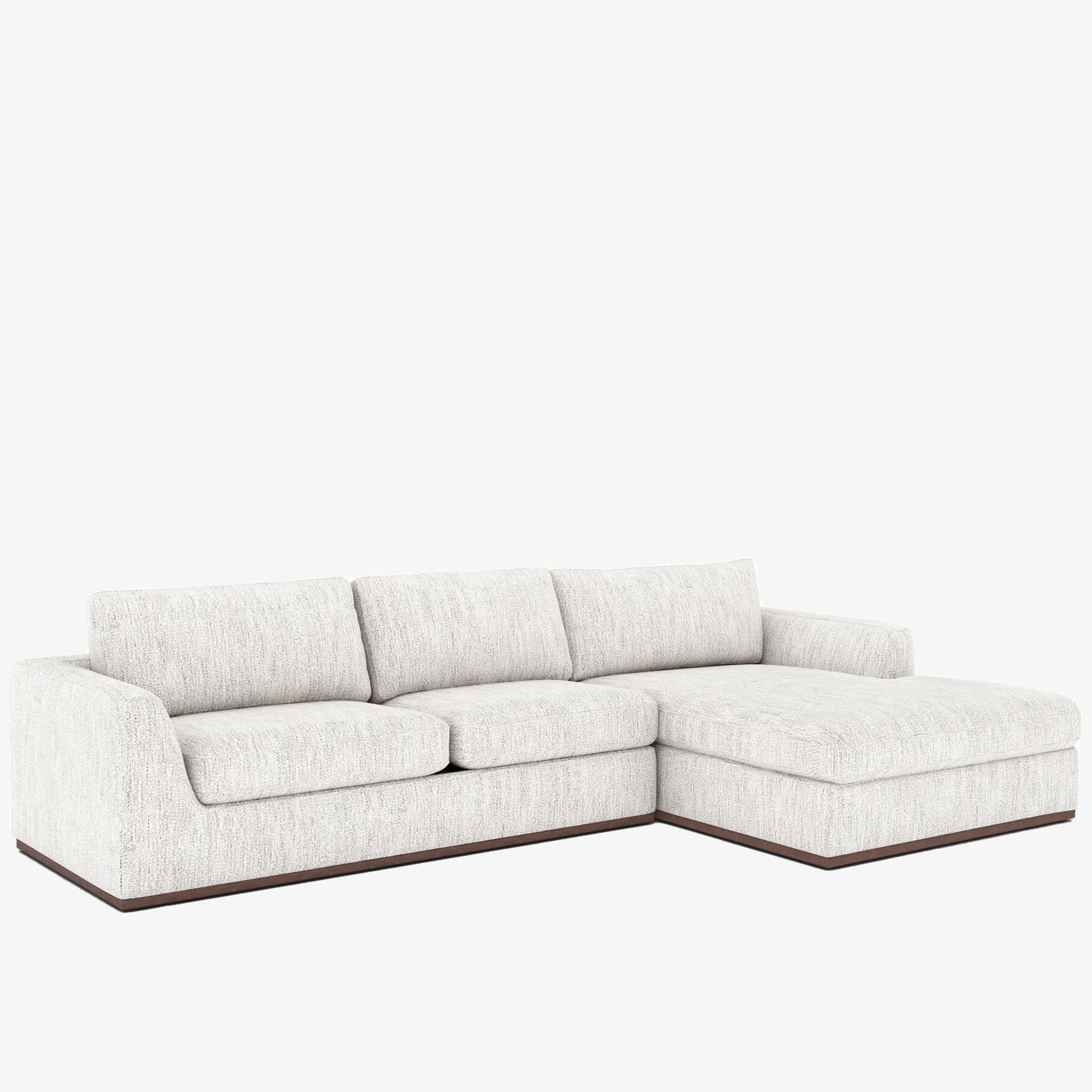 Four Hands Colt 2-Piece Sectional in Merino Cotton Right Chaise - Addison West 