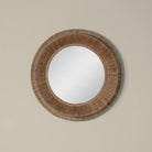 Collins Small Jute Mirror on a beige background