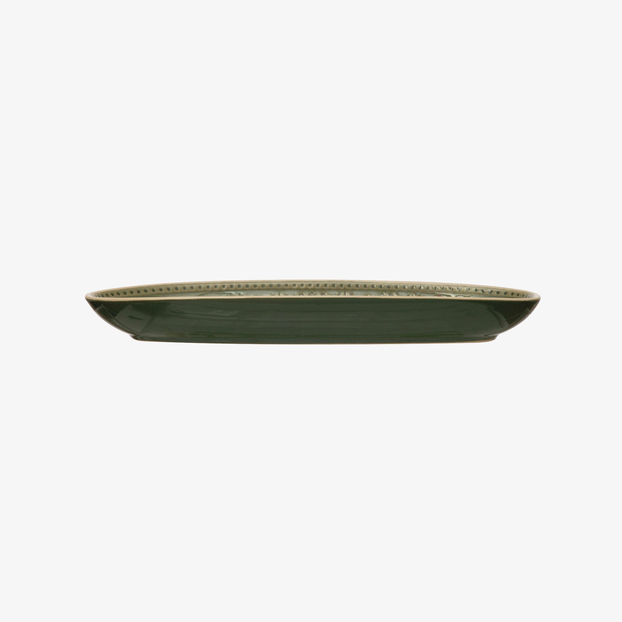 Debossed Stoneware Serving Platter - Addison West 