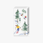 Down the Slope Pocket Tissues with skiers on a white background