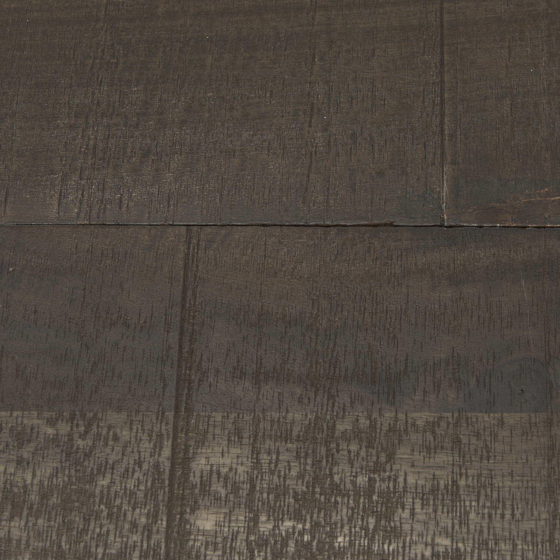 Close up of Eclipse Gold Metal Drum Base with Dark Brown Wood Top Nested Coffee Table on a white background