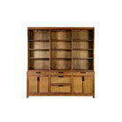 Emerson Pine & Cane Display Cabinet on a white background at Addison West