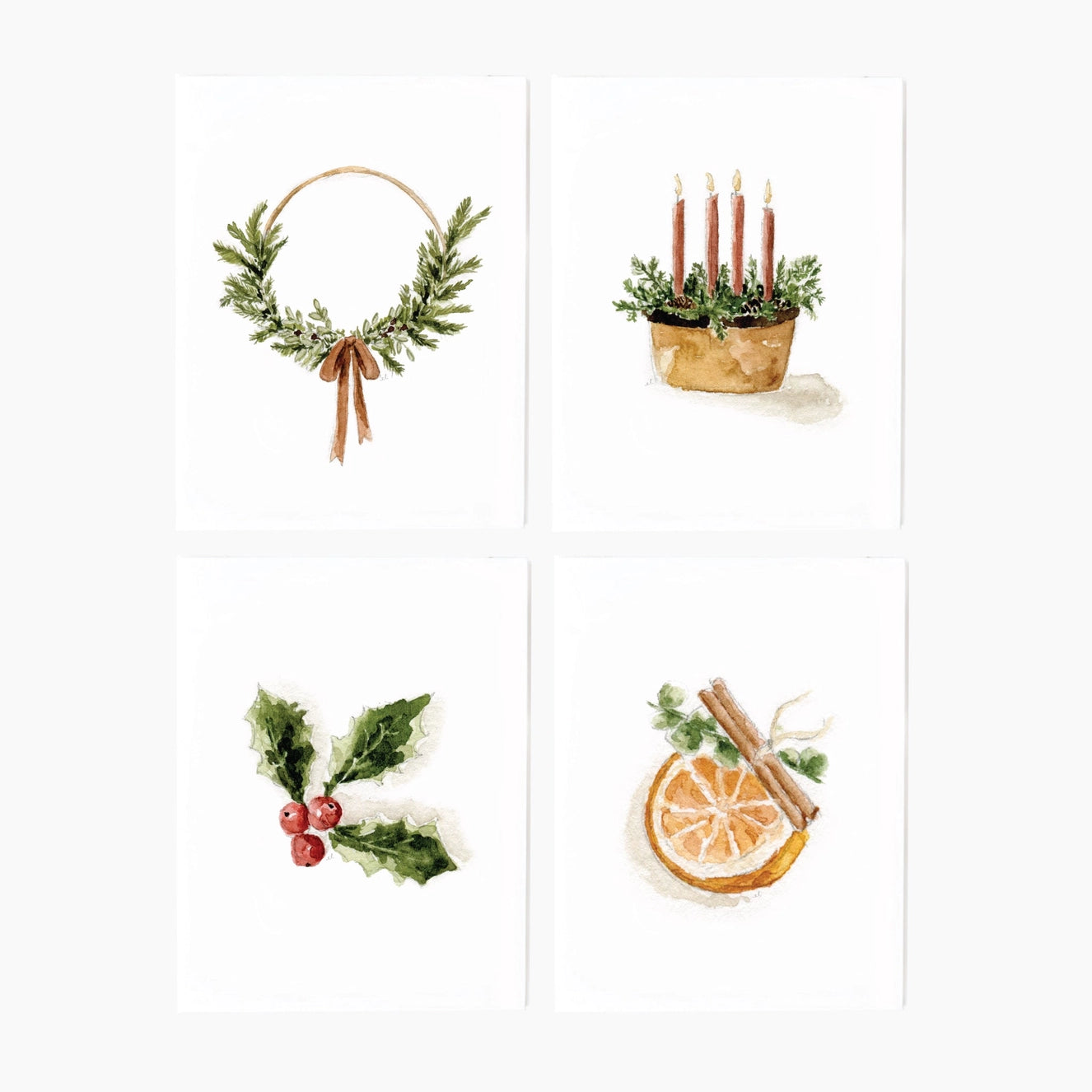 Emily Lex Yuletide Notecards Set of 8 on a white background