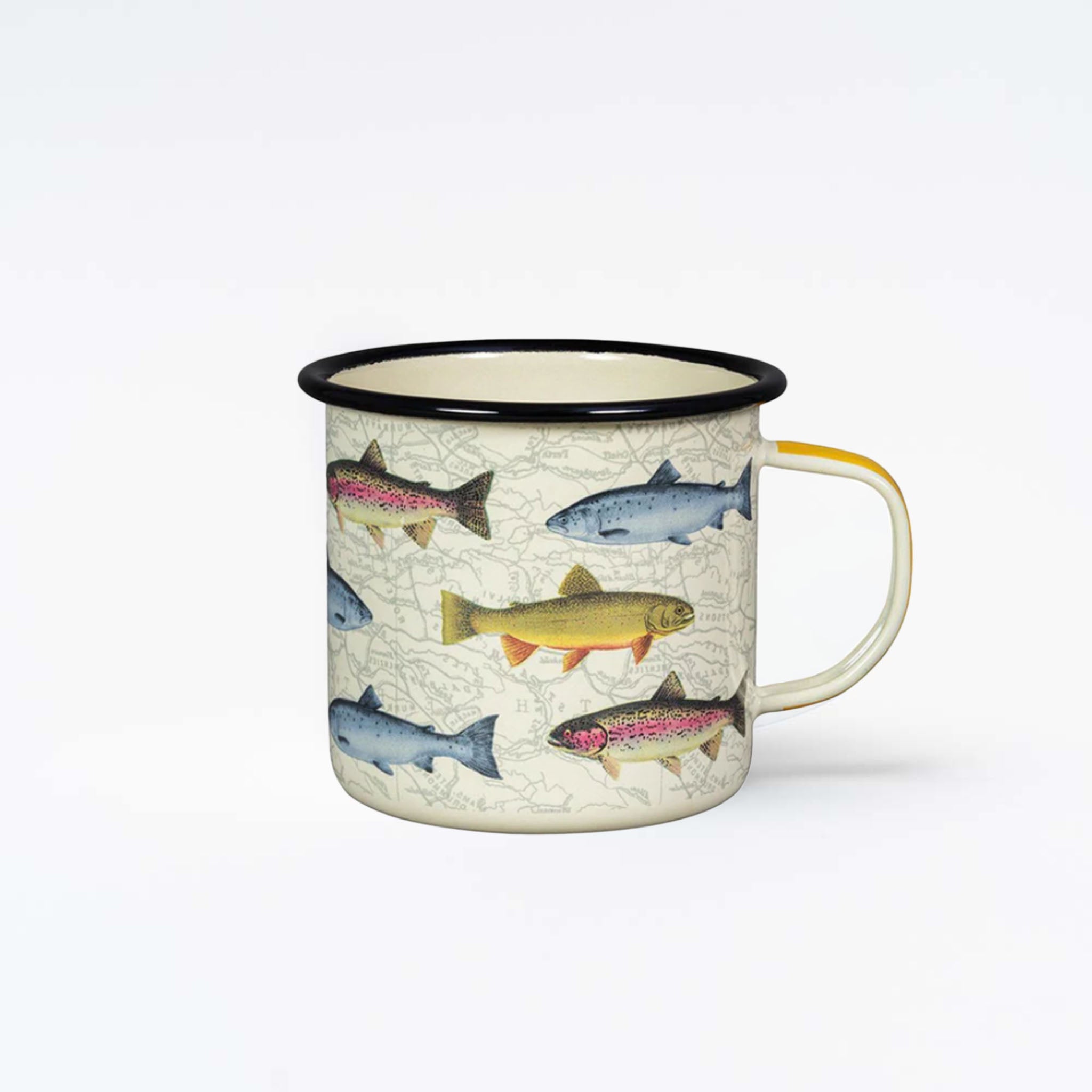 Enamel Fish Mug on a white background