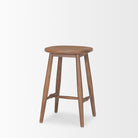 Ernest Medium Brown Wood Counter Stool on a white background