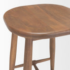 Ernest Medium Brown Wood Counter Stool on a white background