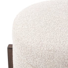 Close up of Esben Storage Ottoman in Sattley Fog on a white background