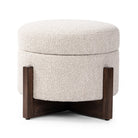 Esben Storage Ottoman in Sattley Fog on a white background