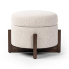 Esben Storage Ottoman in Sattley Fog on a white background