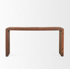 Estelle Rustic Brown Reclaimed Wood Console Table on a white background