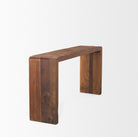 Estelle Rustic Brown Reclaimed Wood Console Table on a white background