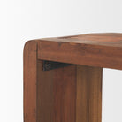 Estelle Rustic Brown Reclaimed Wood Console Table on a white background