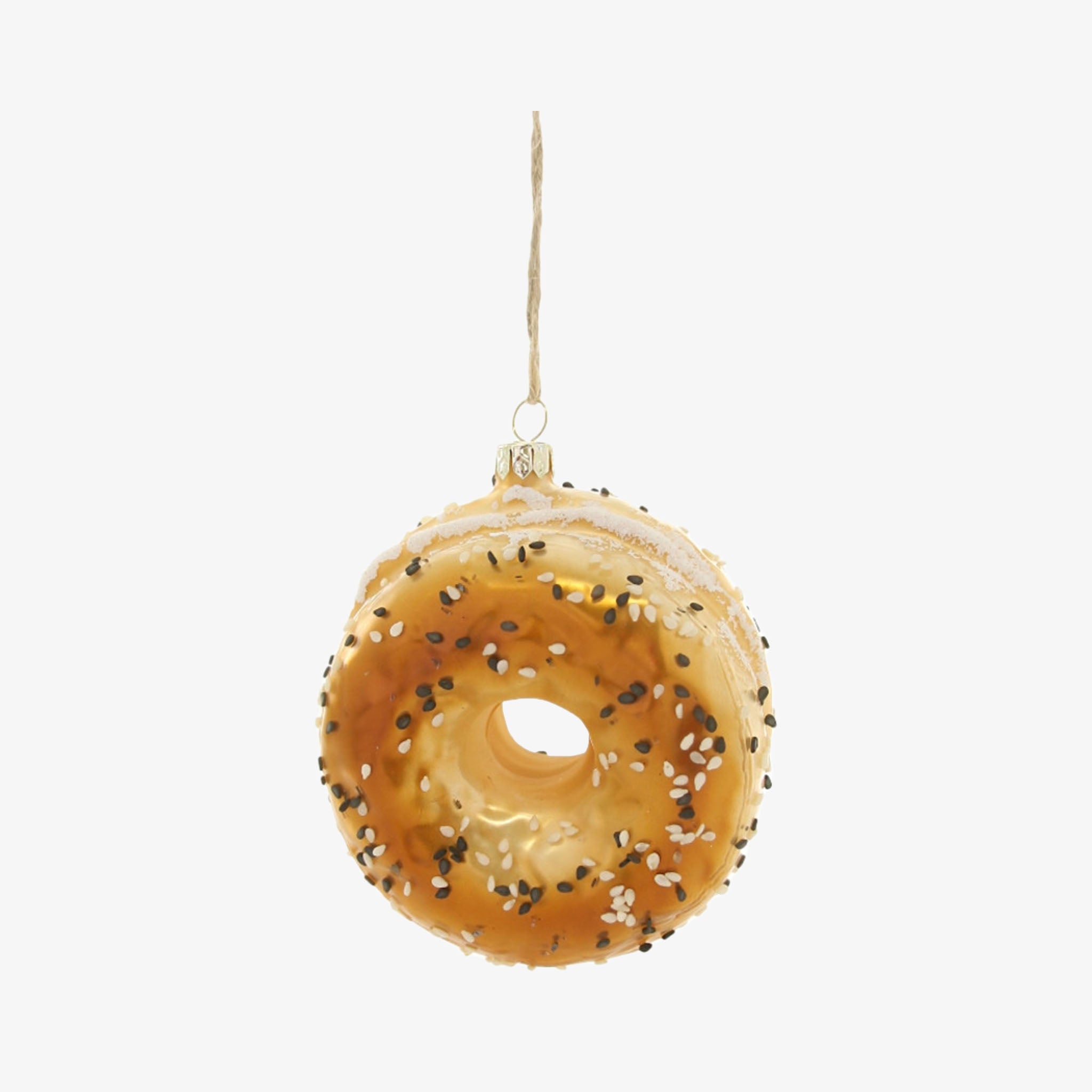 Cody Foster everything bagel ornament on a white background