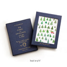 Fa La La La La Trees Christmas Cards - Boxed Set of 6 greeting cards by E frances on a white background