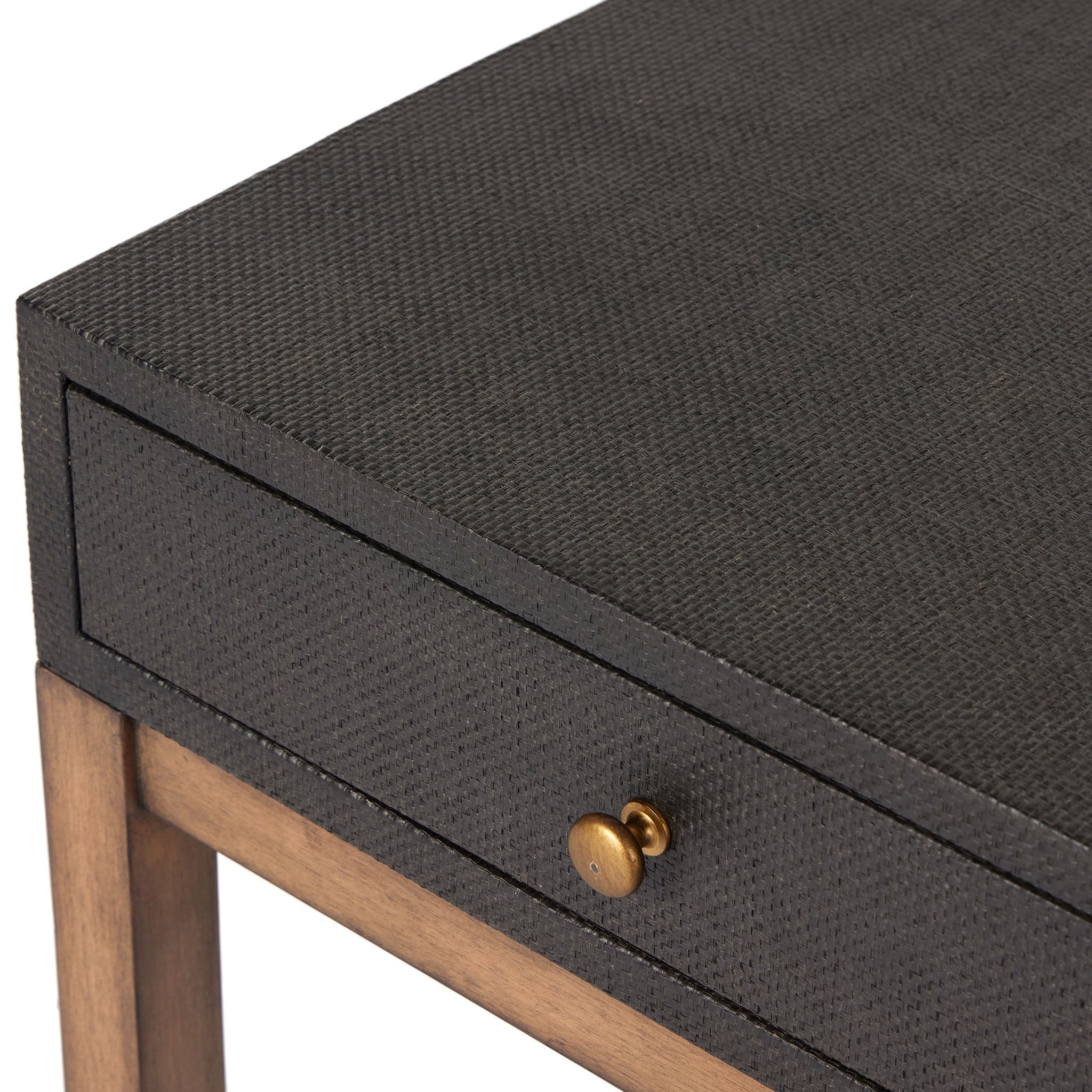 Four Hands Fiona Desk in Black Raffia - Addison West 