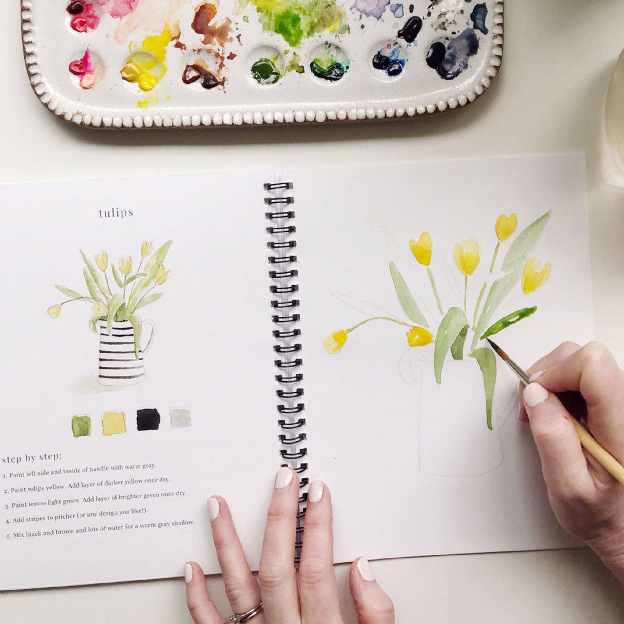 Flowers Watercolor Workbook - Addison West 