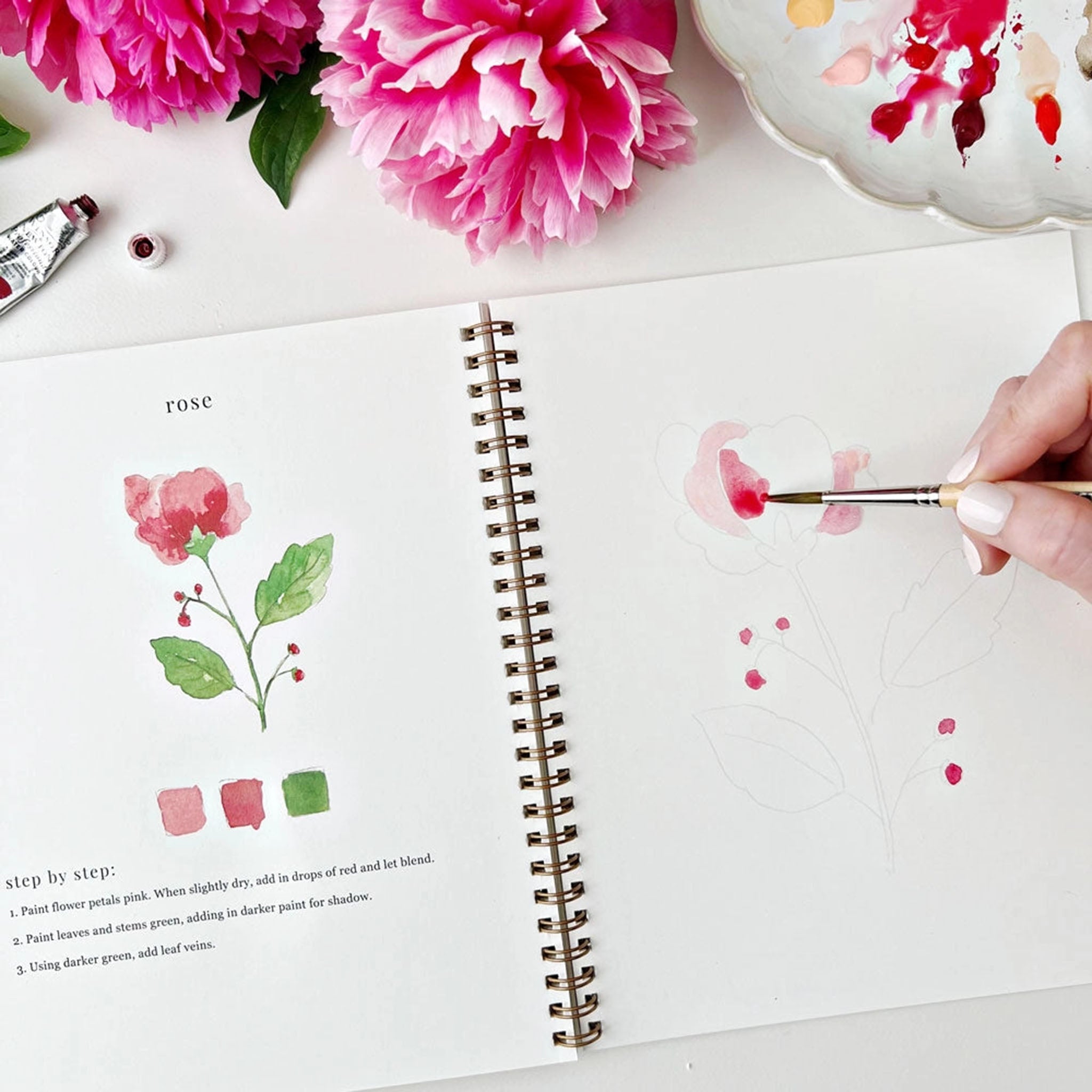 Flowers Watercolor Workbook - Addison West 