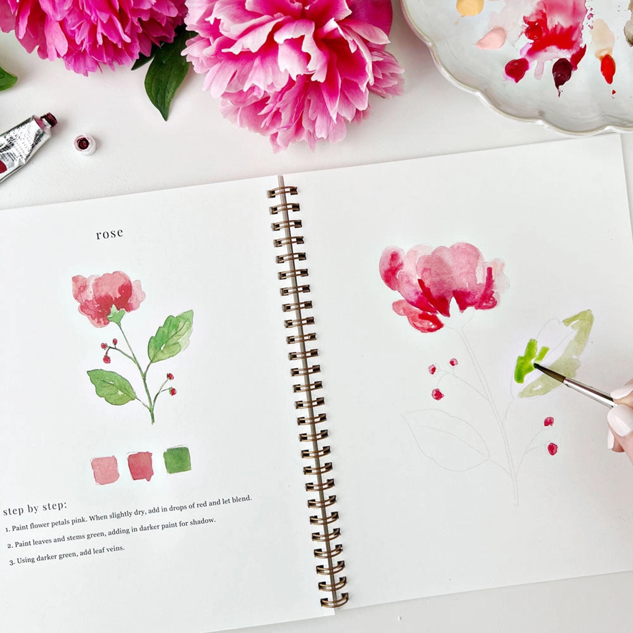 Flowers Watercolor Workbook - Addison West 