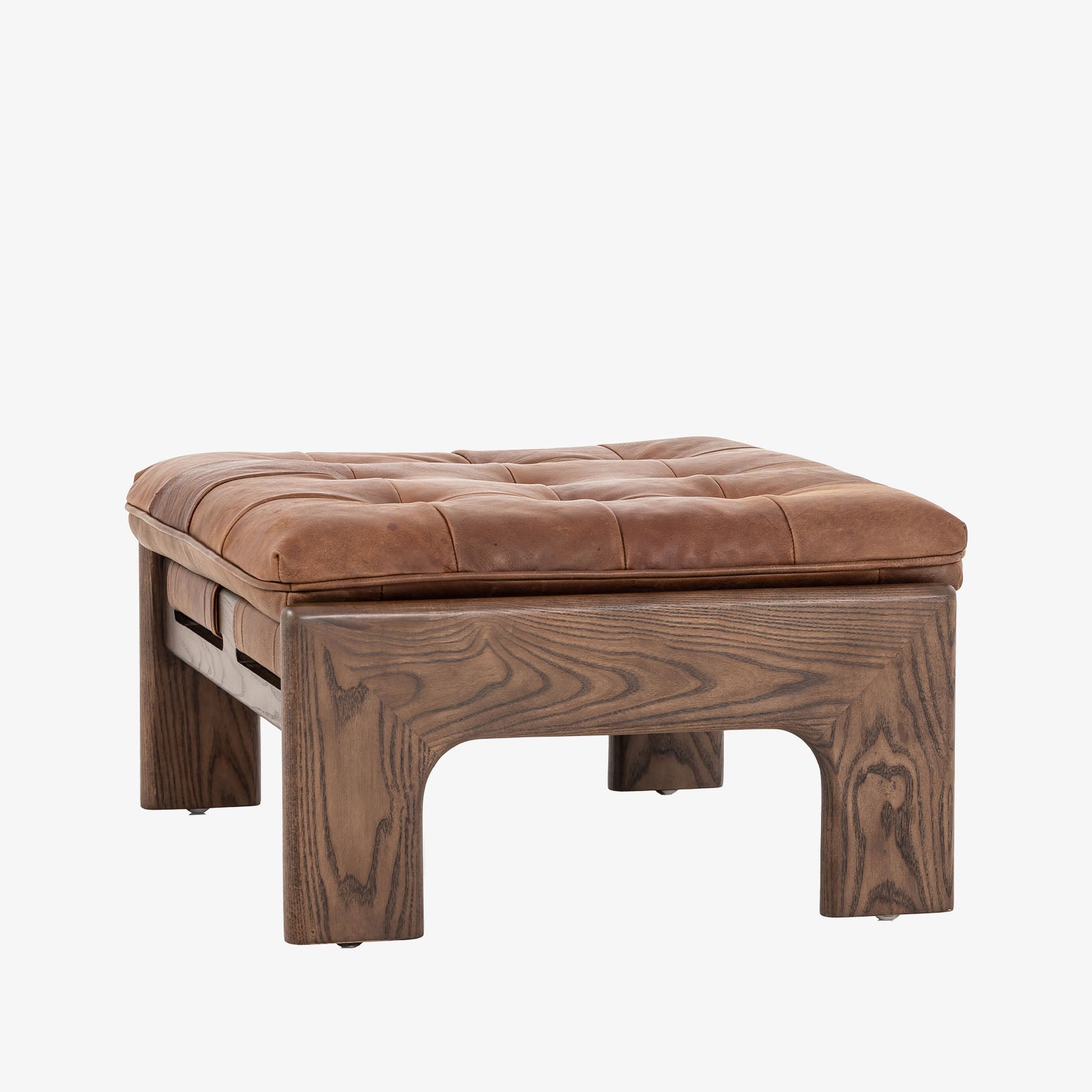 Four Hands Halston Ottoman In Heirloom Sienna - Addison West 