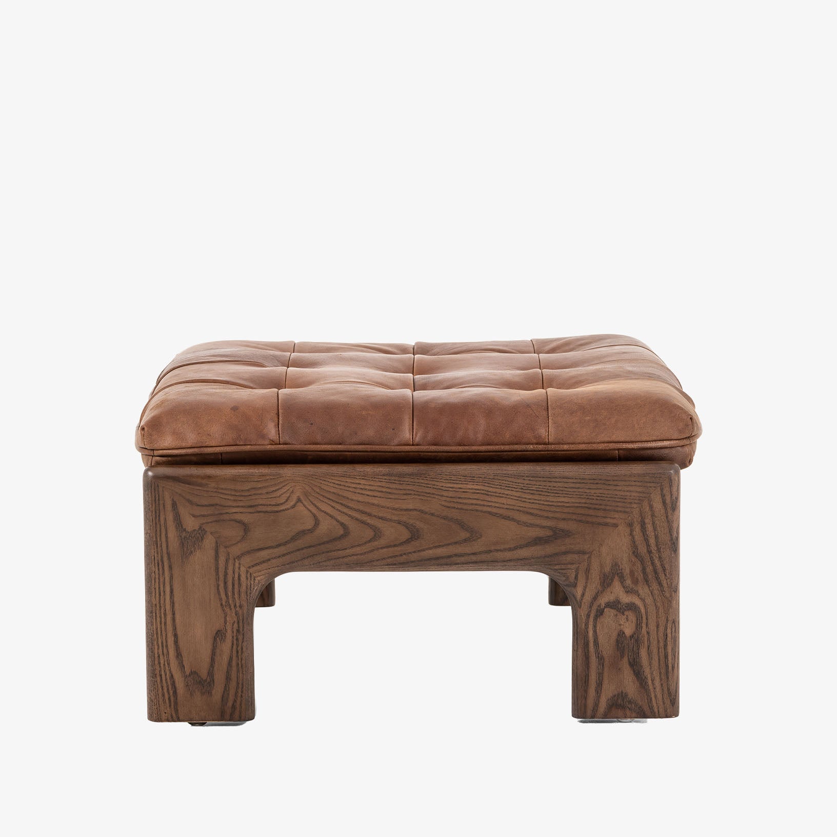 Four Hands Halston Ottoman In Heirloom Sienna - Addison West 