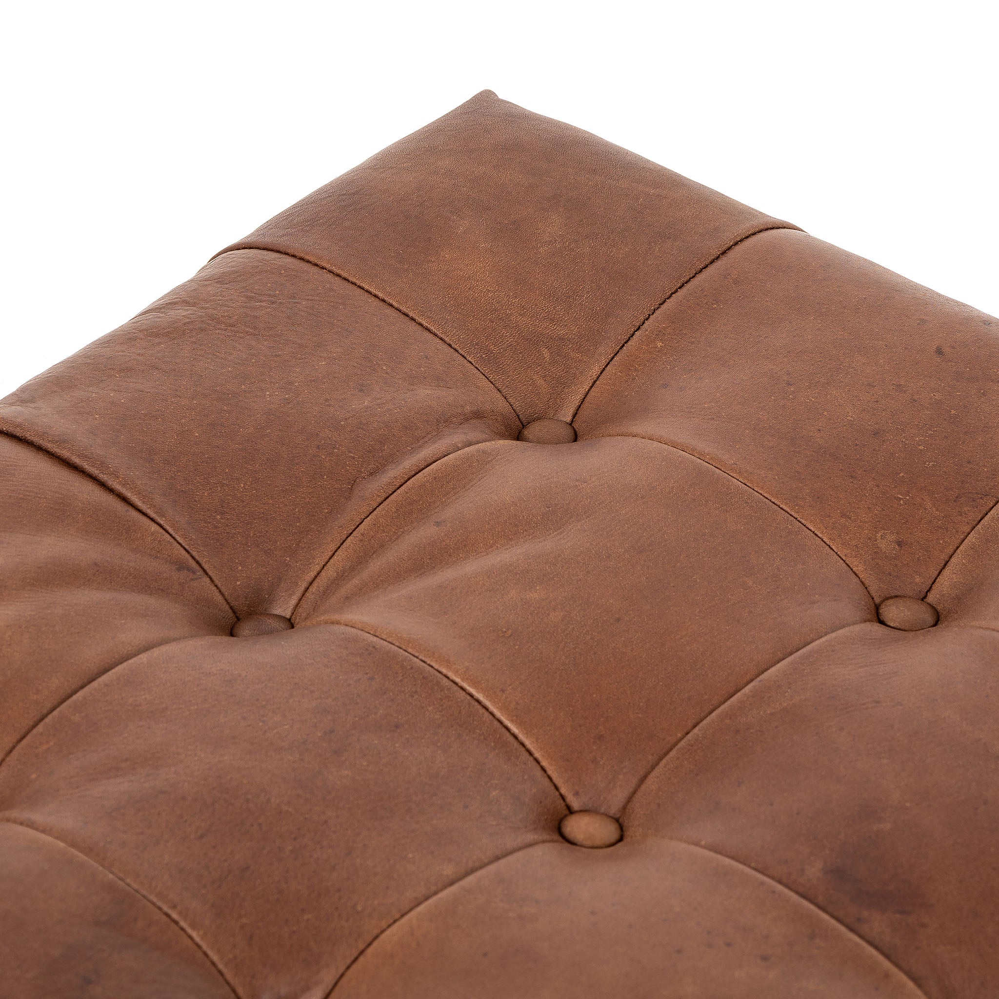 Four Hands Halston Ottoman In Heirloom Sienna - Addison West 