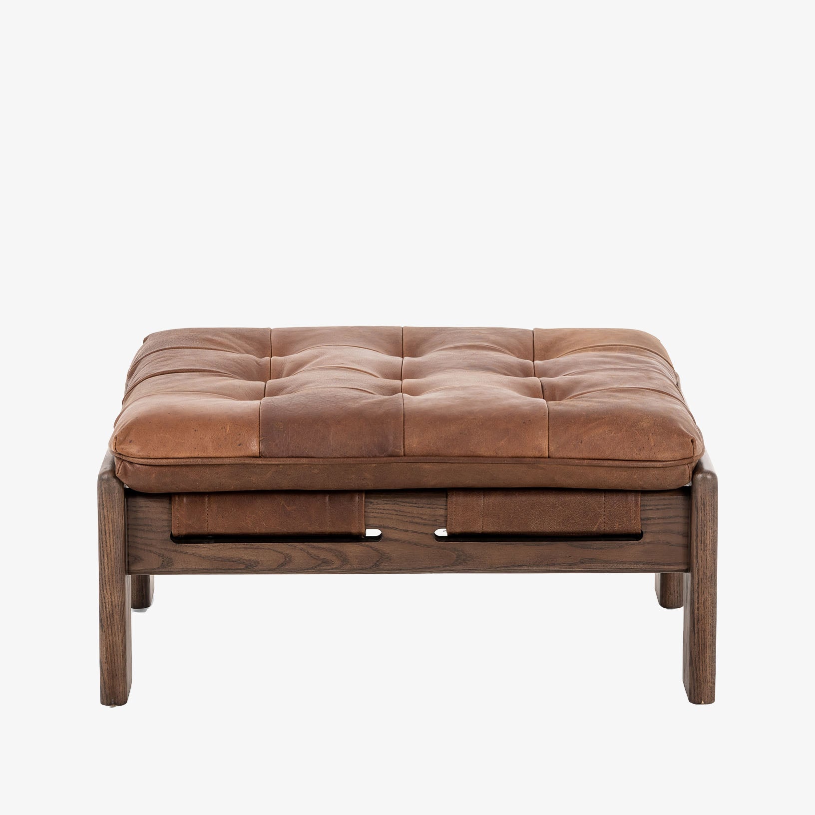 Four Hands Halston Ottoman In Heirloom Sienna - Addison West 