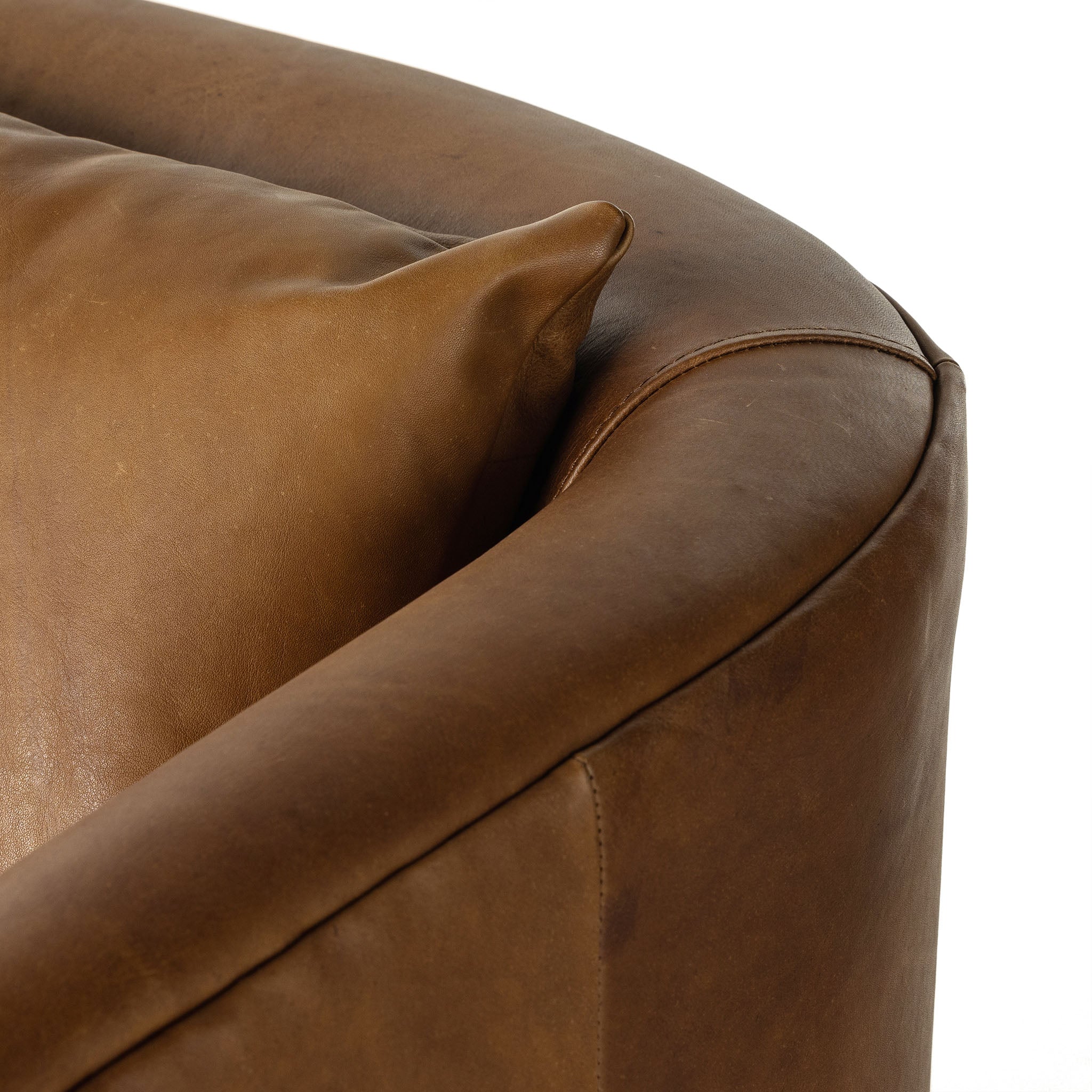 Four Hands Topanga Swivel Chair In Heirloom Sienna - Addison West 