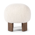 Four Hands Alma Ottoman in Somerton Ash on a white background