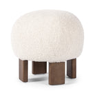 Four Hands Alma Ottoman in Somerton Ash on a white background