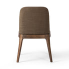 Back of Four Hands Bryce Armless Dining Chair in Bilton Olive on a white background