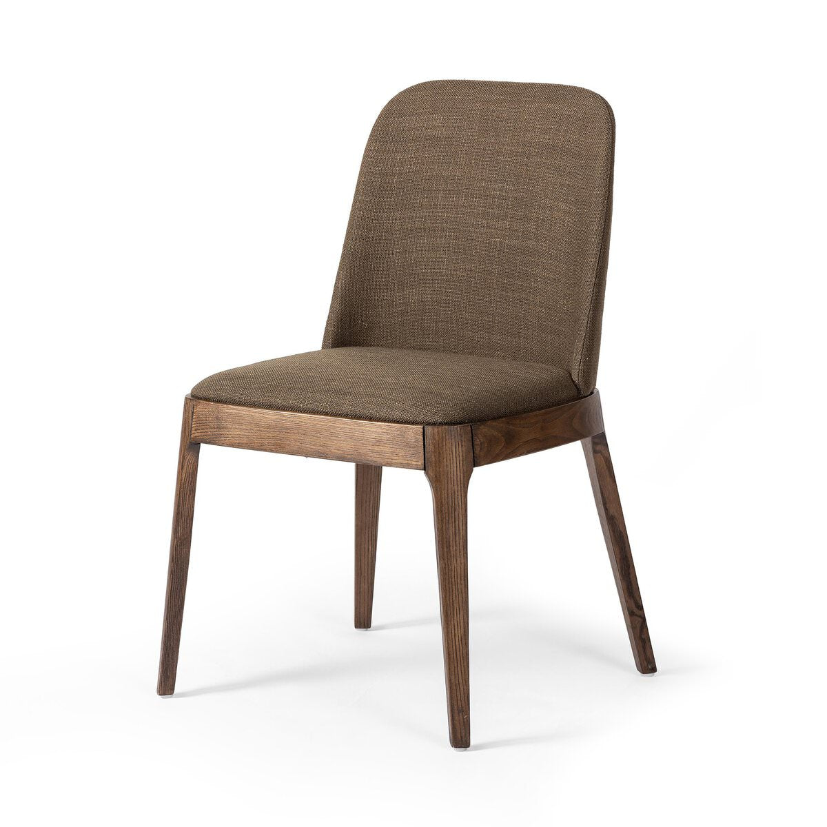 Four Hands Bryce Armless Dining Chair in Bilton Olive on a white background