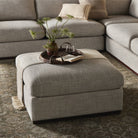 Four Hands Colt Sectional Ottoman in Canton Dove in a living room at Addison West