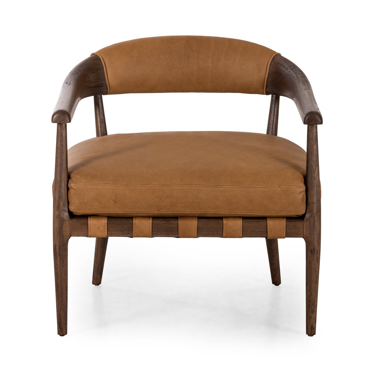 Four Hands Dane Chair in Eucapel Cognac on a white background