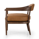 Four Hands Dane Chair in Eucapel Cognac on a white background