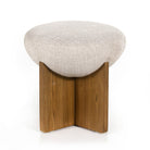 Four Hands Dax Small Ottoman in Gibson Wheat on a white background