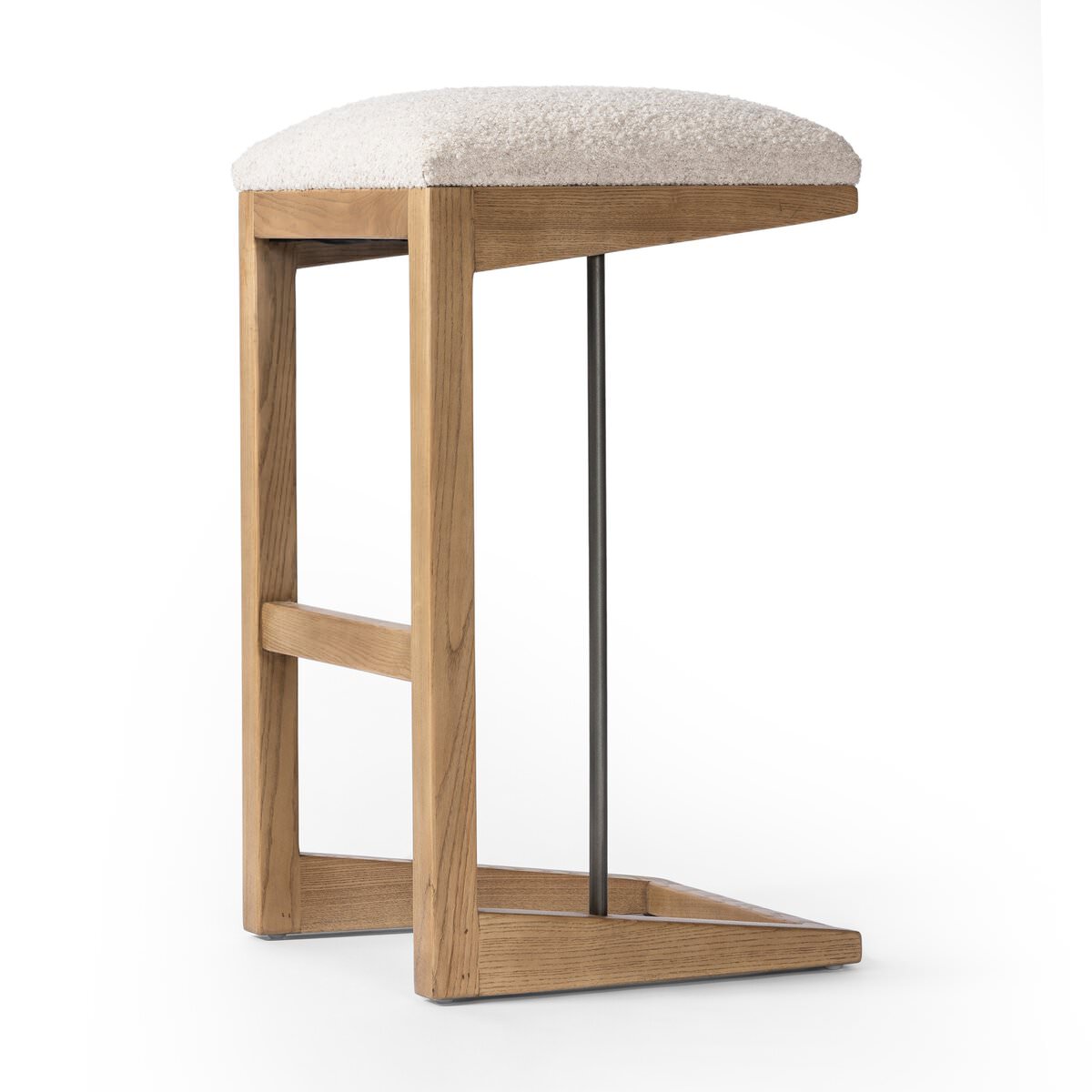 Four Hands Finn Bar Stool in Somerton Ash on a white background at Addison West